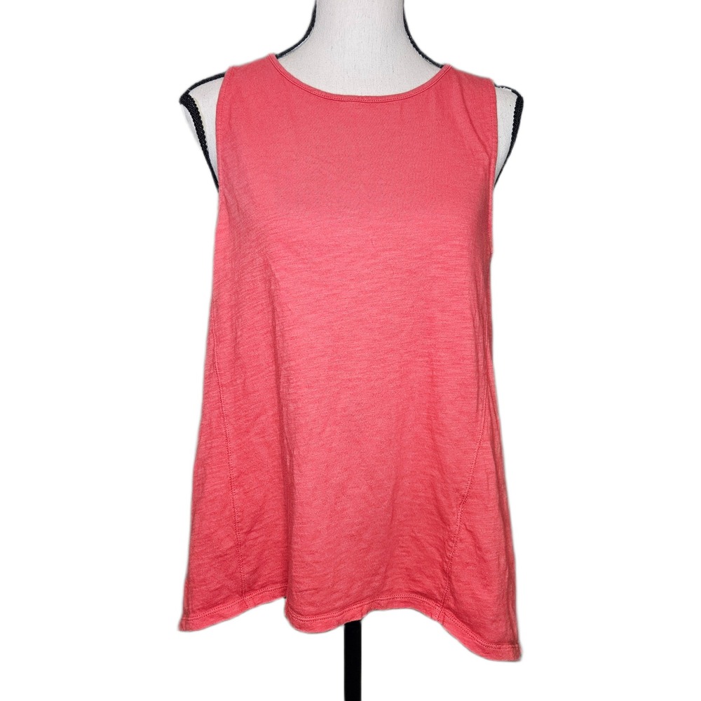 Madewell Women's Large Red‎ Forward-Seam Slub Tank